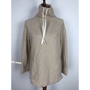 J. Crew Pullover Drawstring High Neck Cotton Sweatshirt
